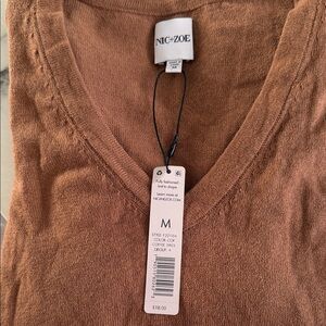 NIC+ZOE Spice V-Neck Knit Top